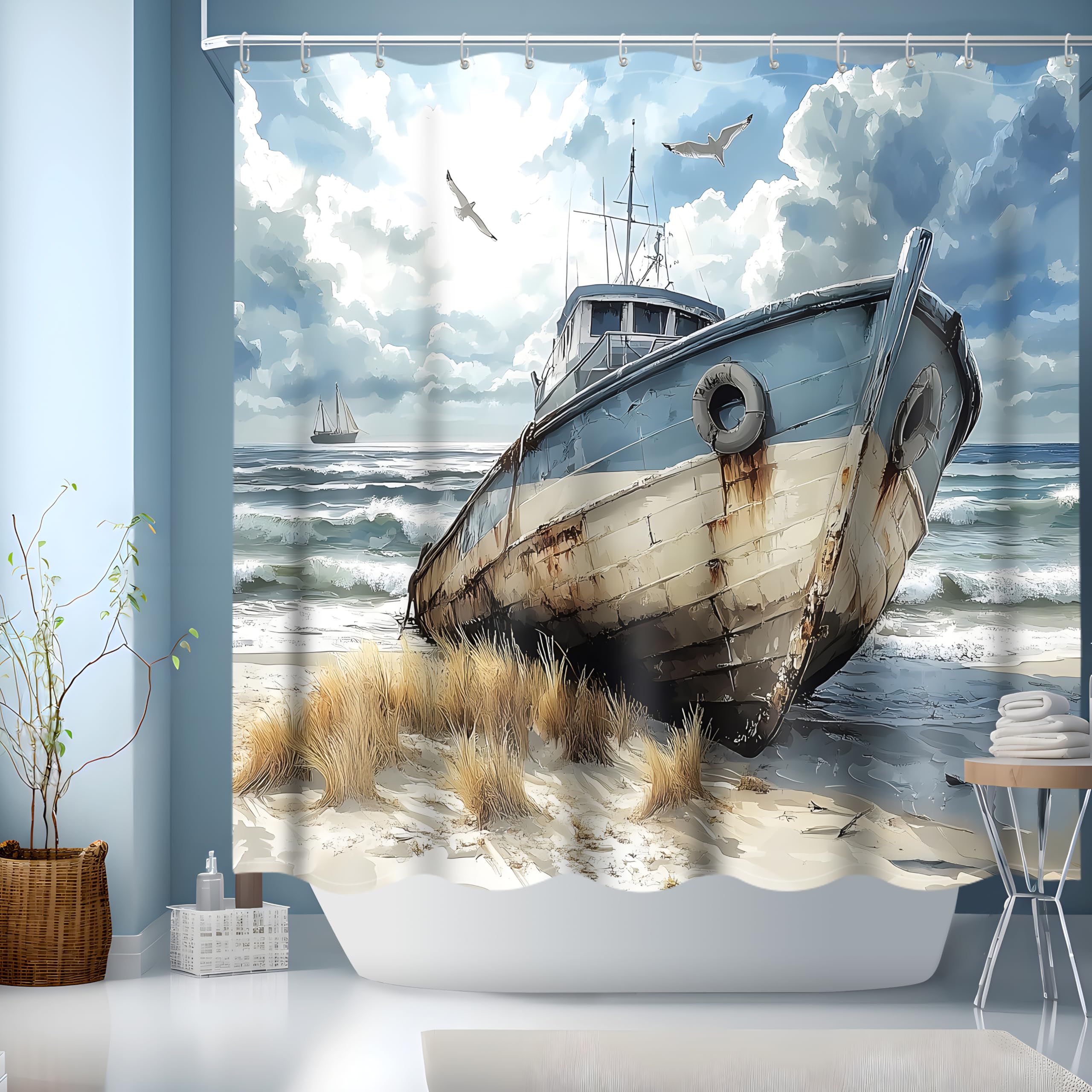 GXUNNAA Cortina de ducha resistente, tela de poliéster impermeable, forro de cortina de ducha, resistente al moho, para baño, cortinas de baño con ganchos (180 x 180 cm)