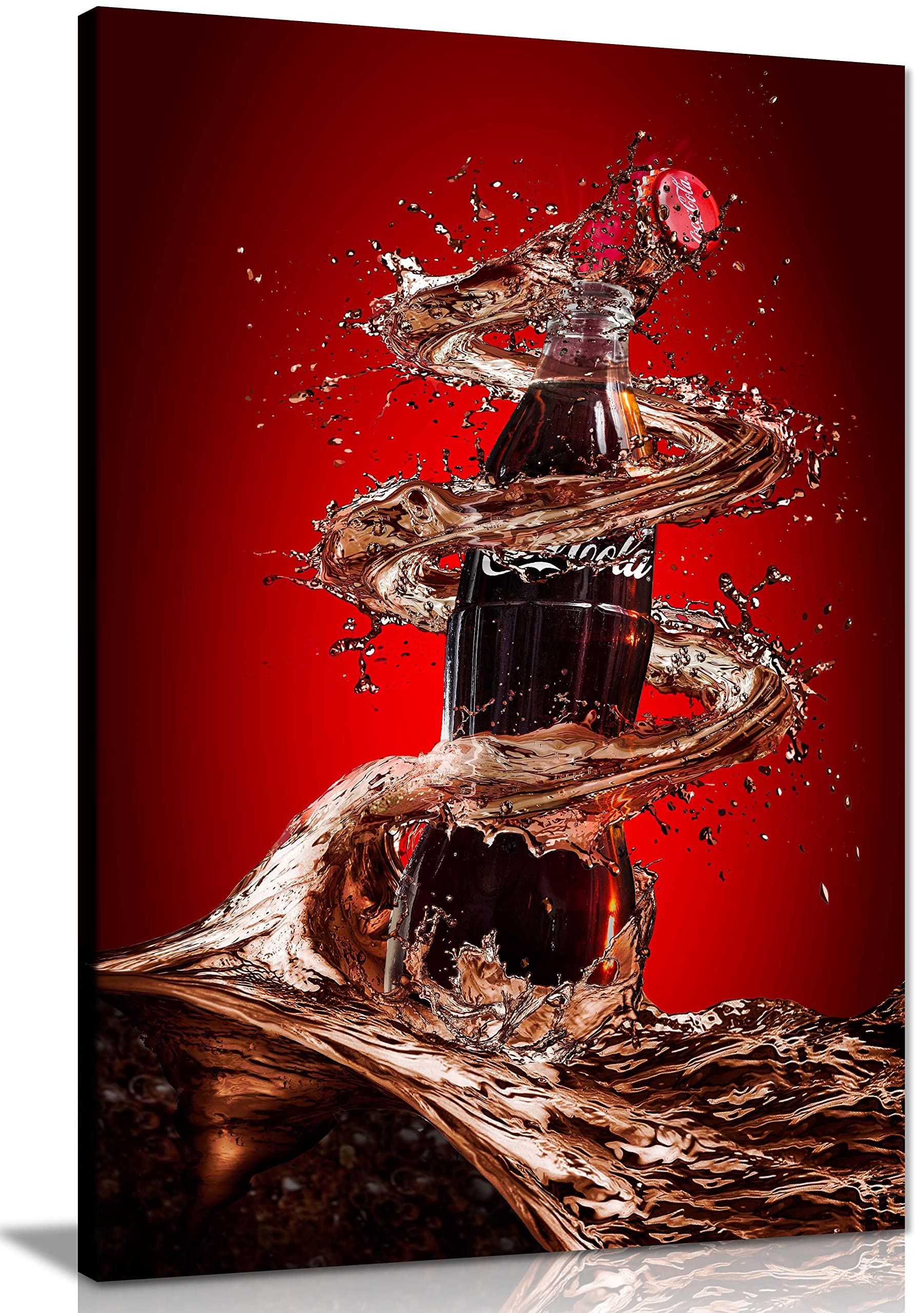Panther Print Fine Art Prints Coca Cola Splash Drink Artistic Framed Canvas Print Pictures for Home Walls Bedroom
