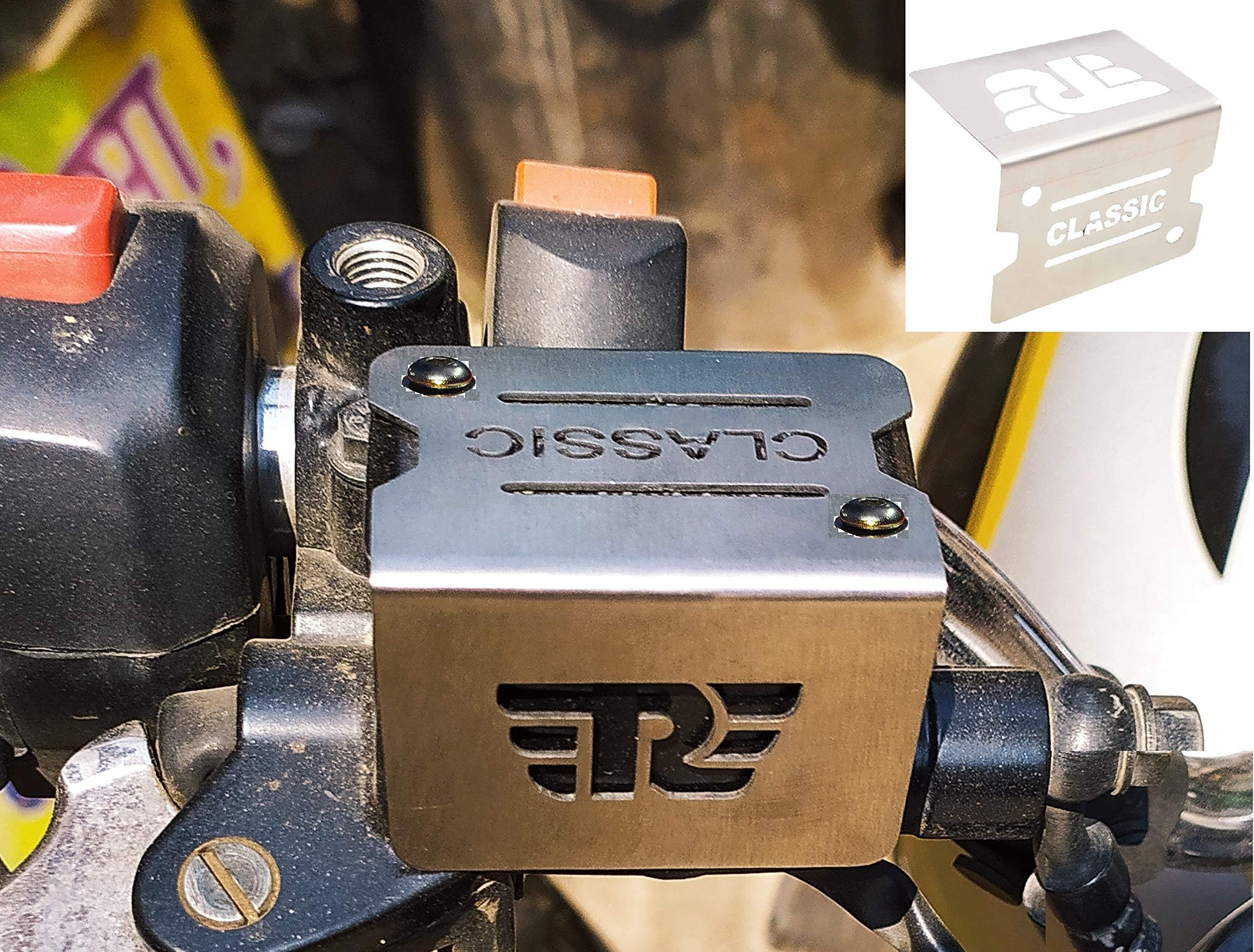 Disk Oil Reservoir Cap Cover for RE Classic Stainless Steel Handle Oil Master Cylinder Guard RE Classic 350