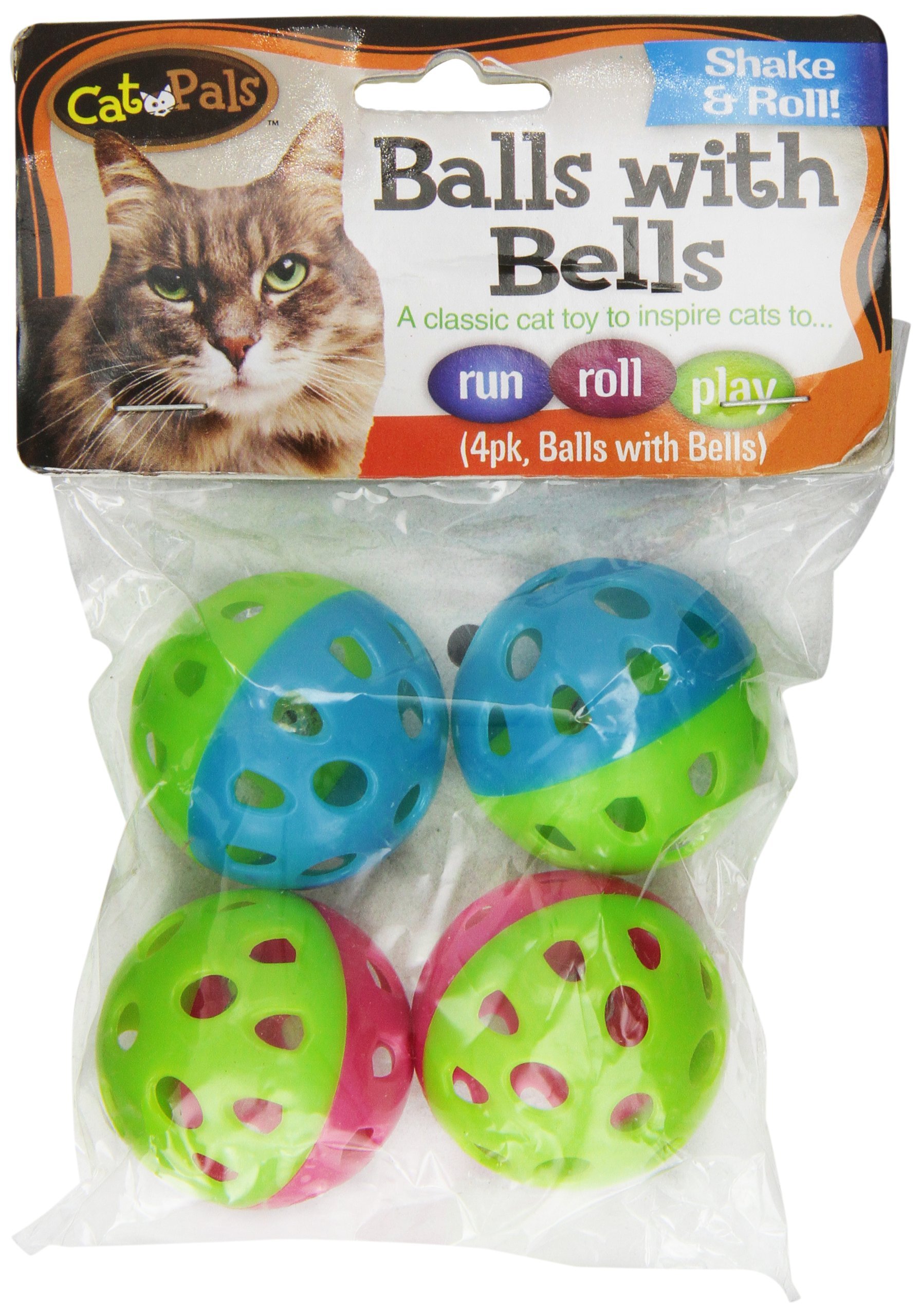 BOWWOWBow Wow Cat Ball with Bell, 4-Pack