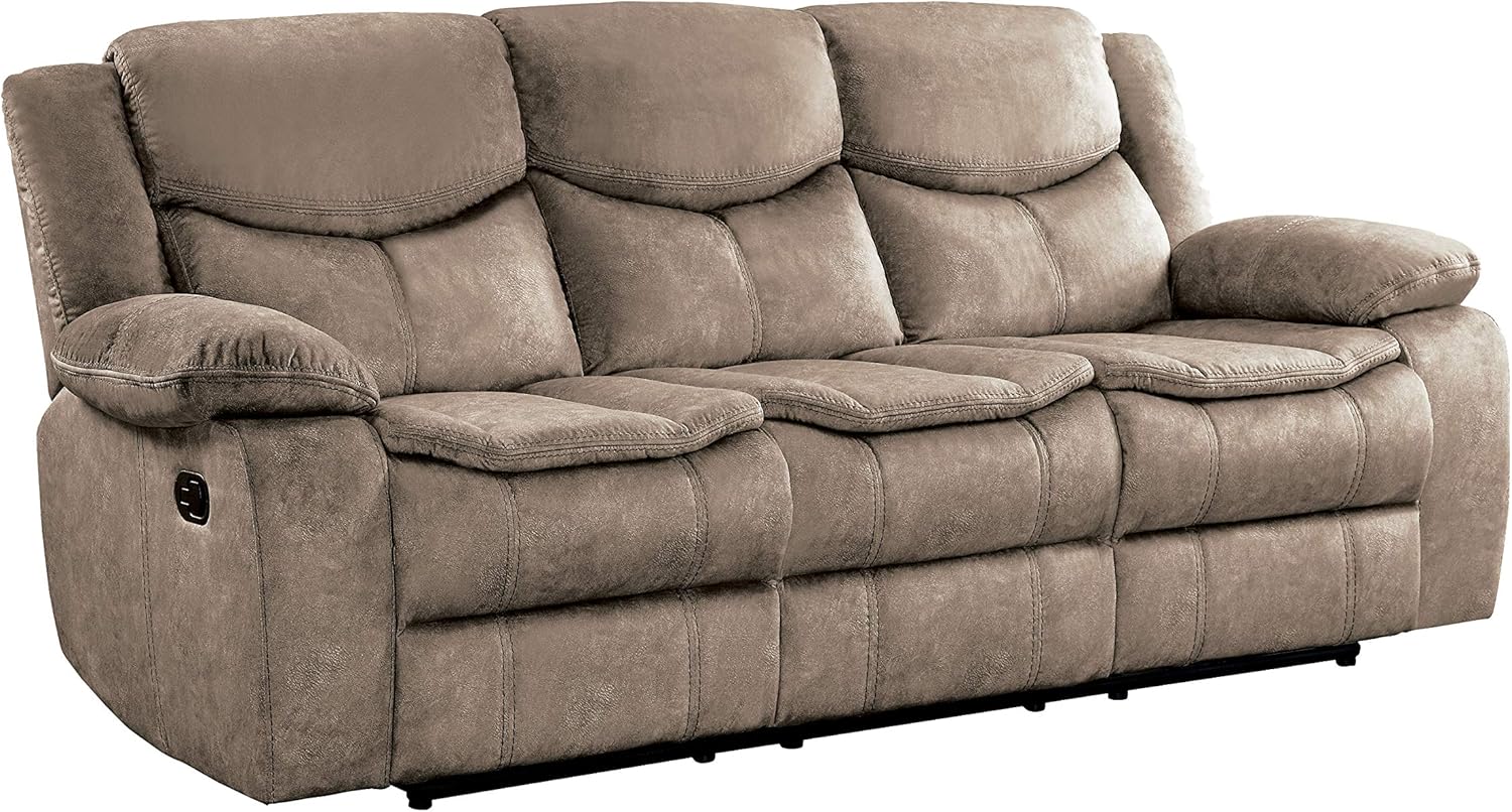 Lexicon Bay Manual Reclining Living Room Sofa Set, 2-Piece, Brown
