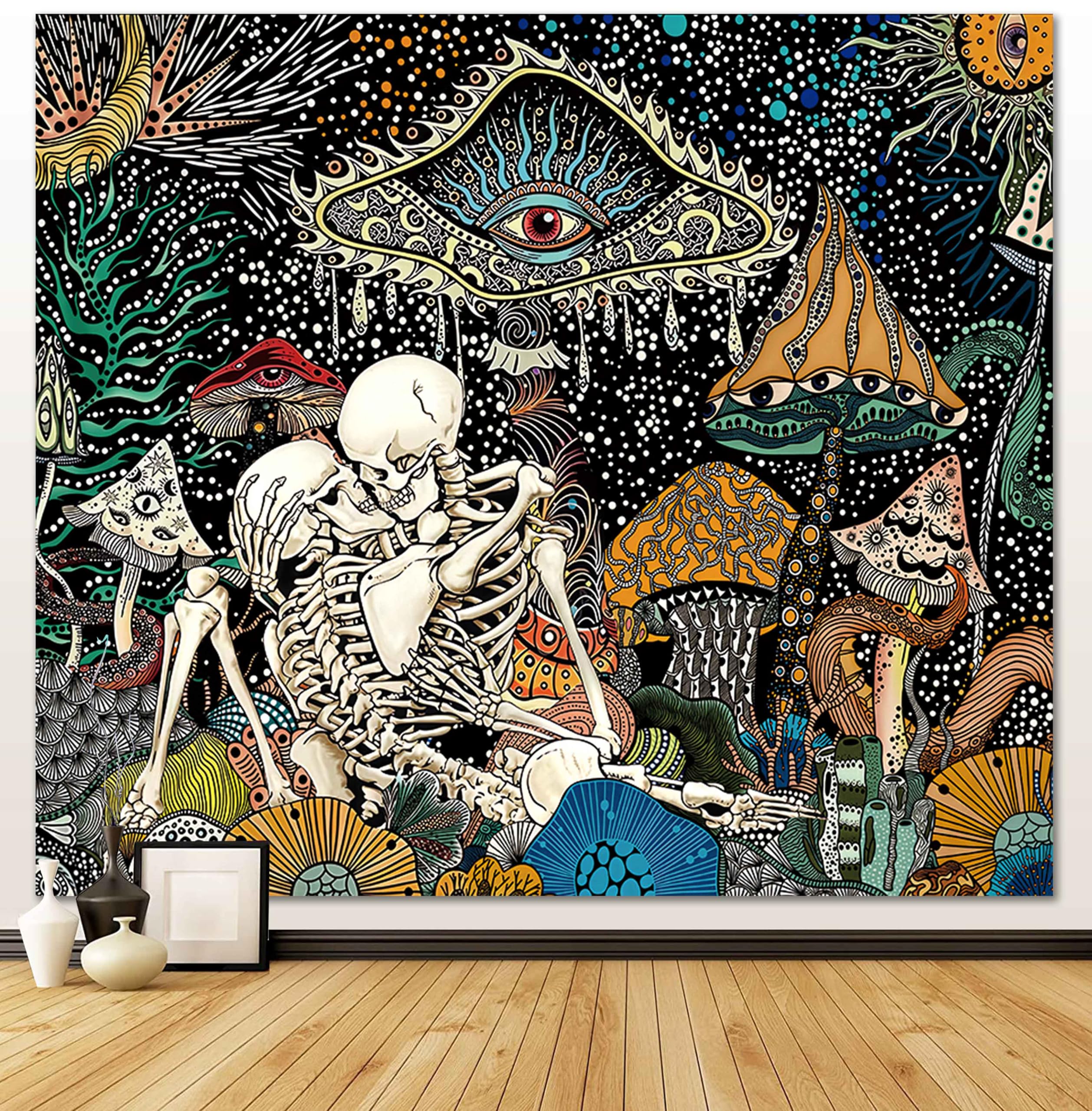 Amazon.com: OIOVOIO Mushroom Tapestry The Lovers Tapestries Hippie