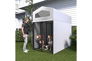 Sprawling Outdoor Oasis for Canine Companions: 86" x 45" x 79" Large Dog Kennel