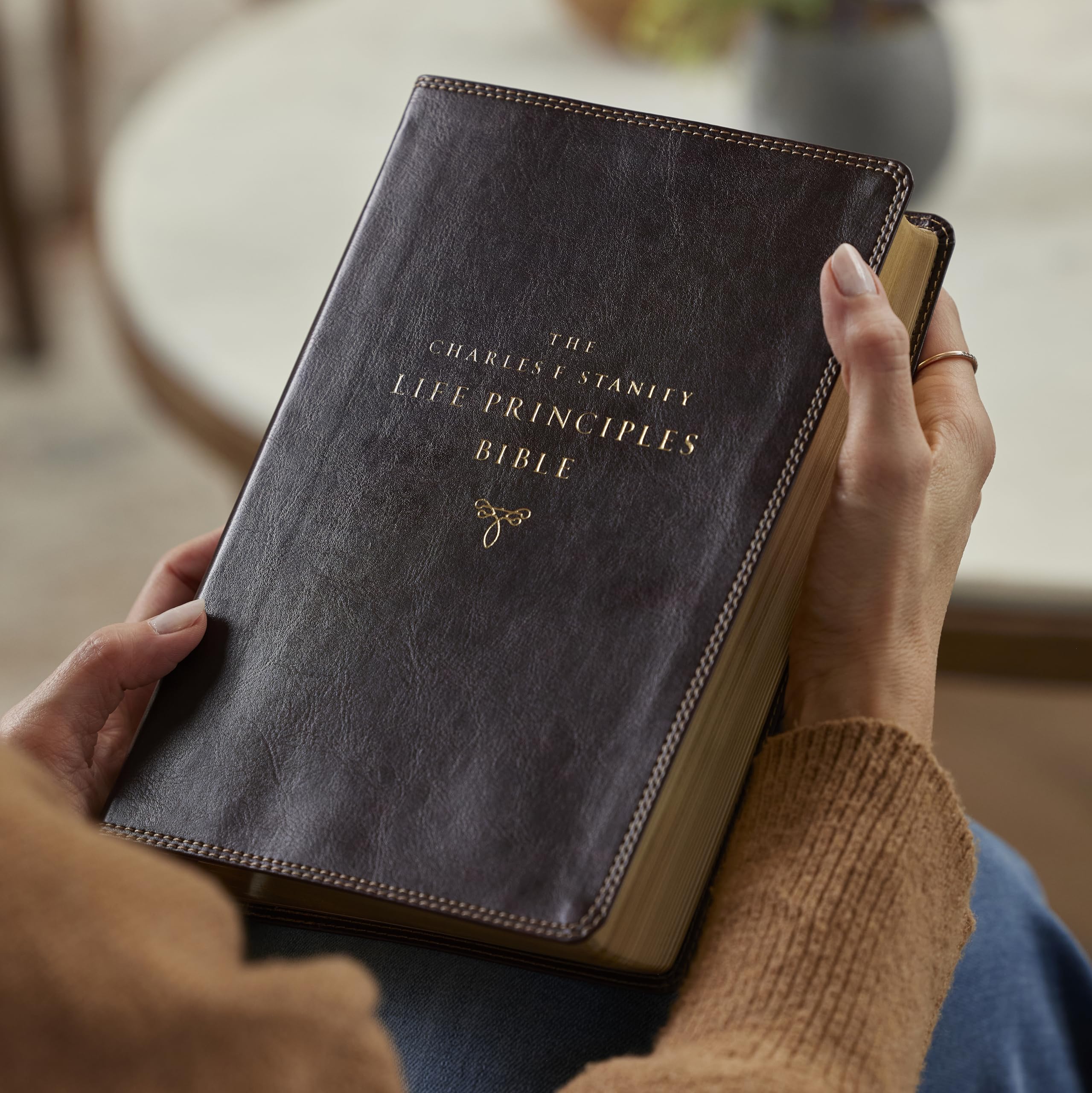 The NKJV, Charles F. Stanley Life Principles Bible, 2nd Edition, Leathersoft, Burgundy, Comfort Print: Growing in Knowledge and Understanding of God Through His Word