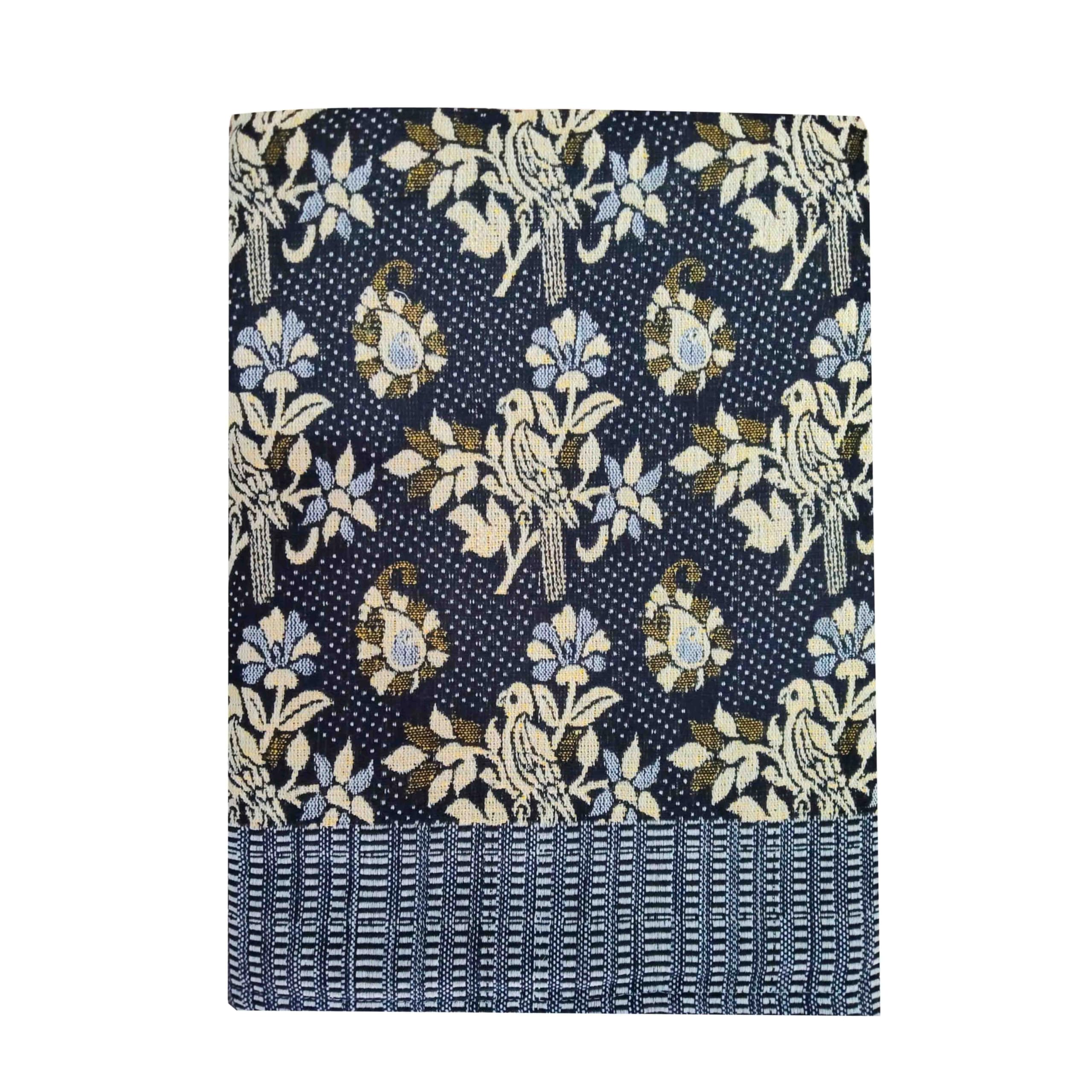 LITO LINEN AND TOWEL 310 GSM Solapur Chaddar Single Size Cotton Reversible Blanket for All Season 60" x 90" (Blue, 60"x90") | 310 GSM, Cotton, Reversible, All Season