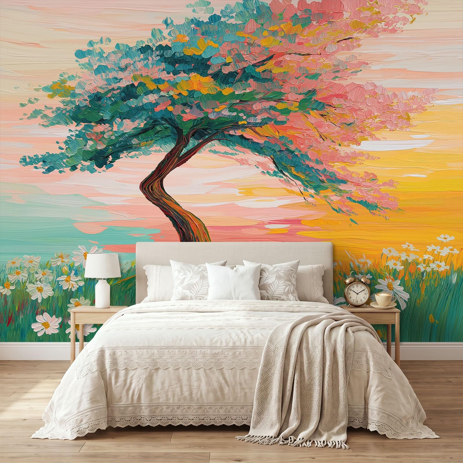 500 x 280 cm, fototapeta z włókniny, bajeczny krajobraz, rośliny, kwiaty, fototapeta, do salonu, tapeta z włókniny, efekt 3D, tapeta na fizelinie, odporna na promieniowanie UV, dekoracja ścienna