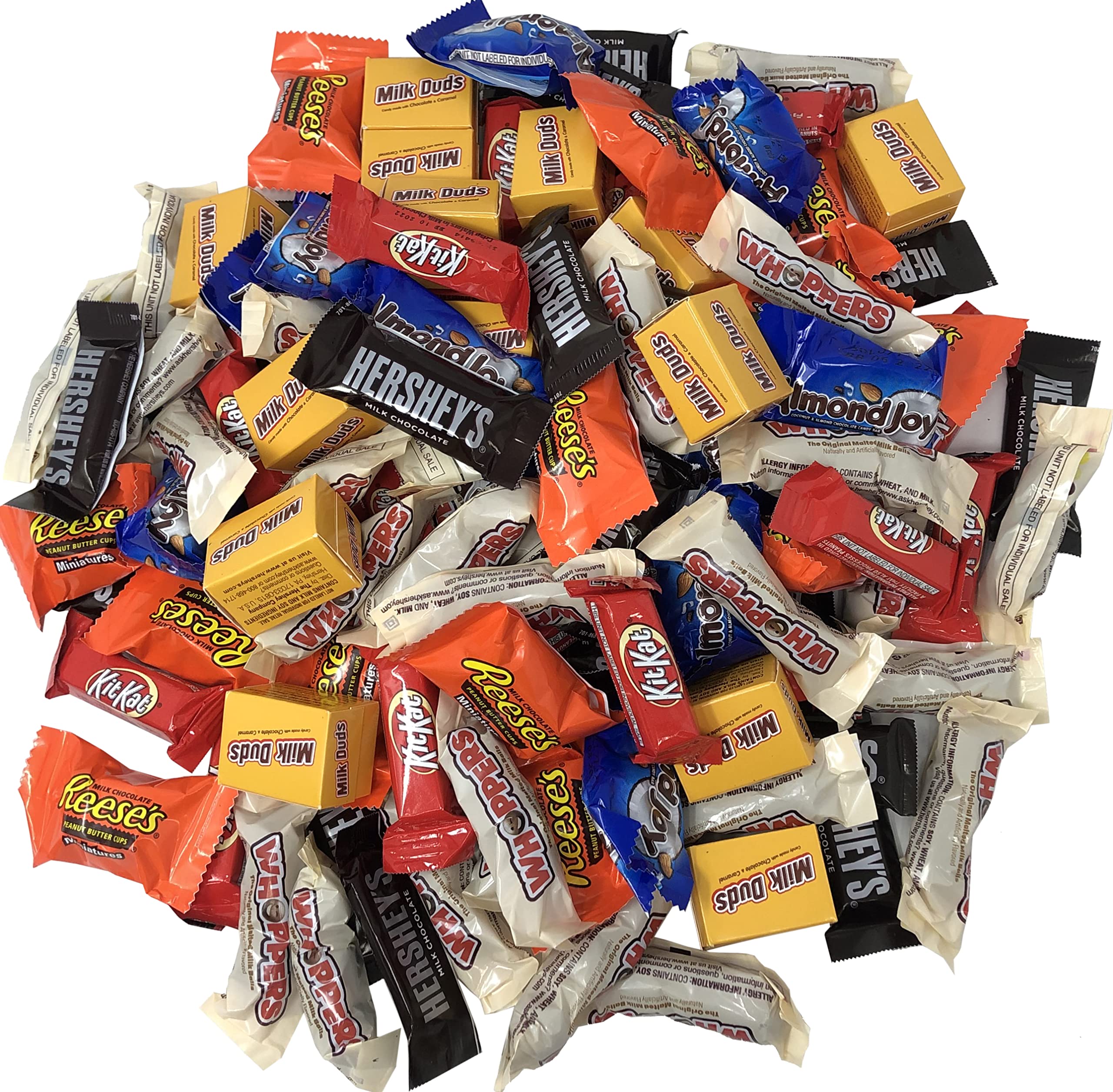BULK CHOCOLATE CANDY MIX, 5 LB BOX of Individually Wrapped Snack Size