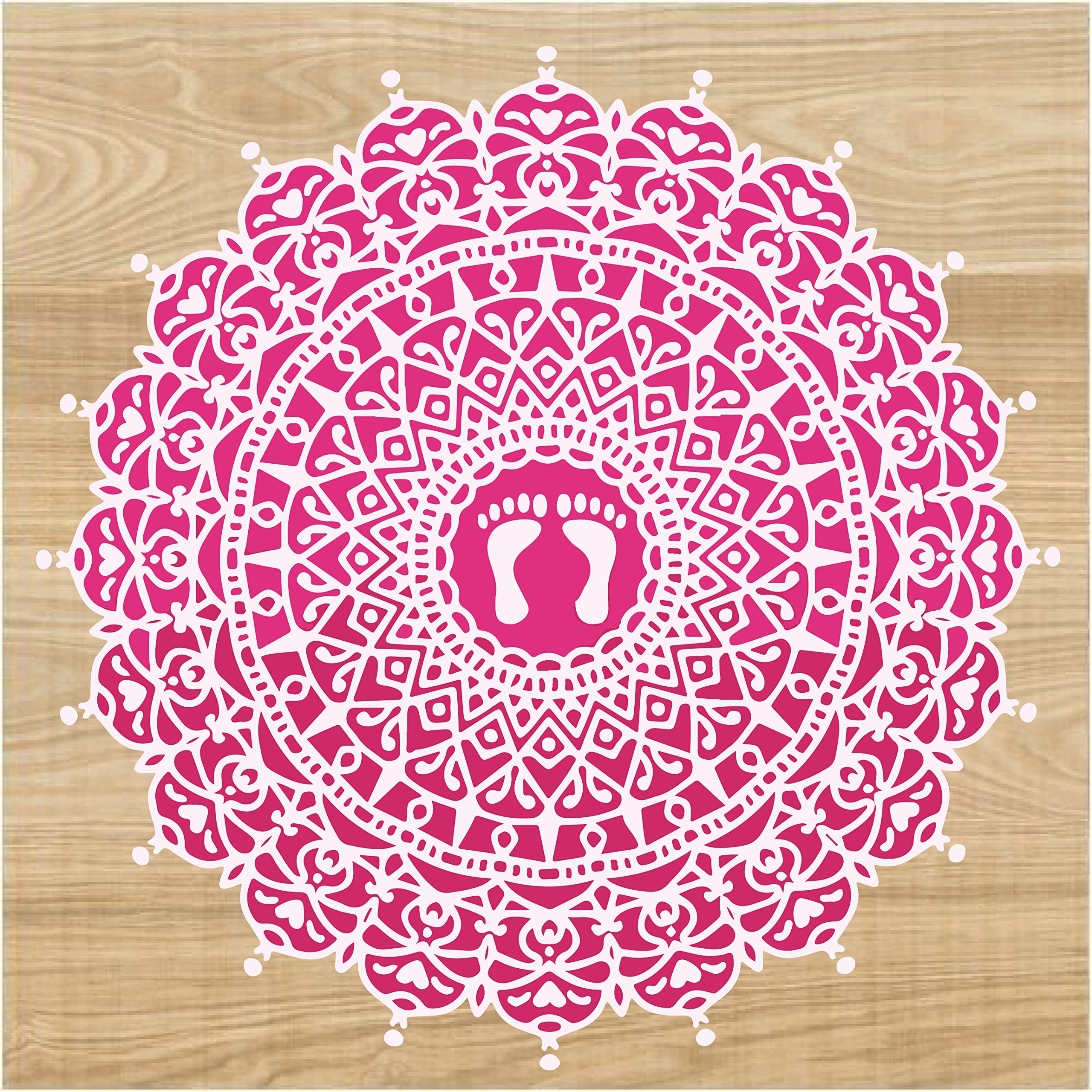 woopme® Rangoli Pattern Floor Printed Sticker for Home Entrance Pooja Room Hall Multicoloured PVC Vinyl Stickers (L X H 50 X 50 CMS) (B09JG39RCP) Amazon Price History, Amazon Price Tracker
