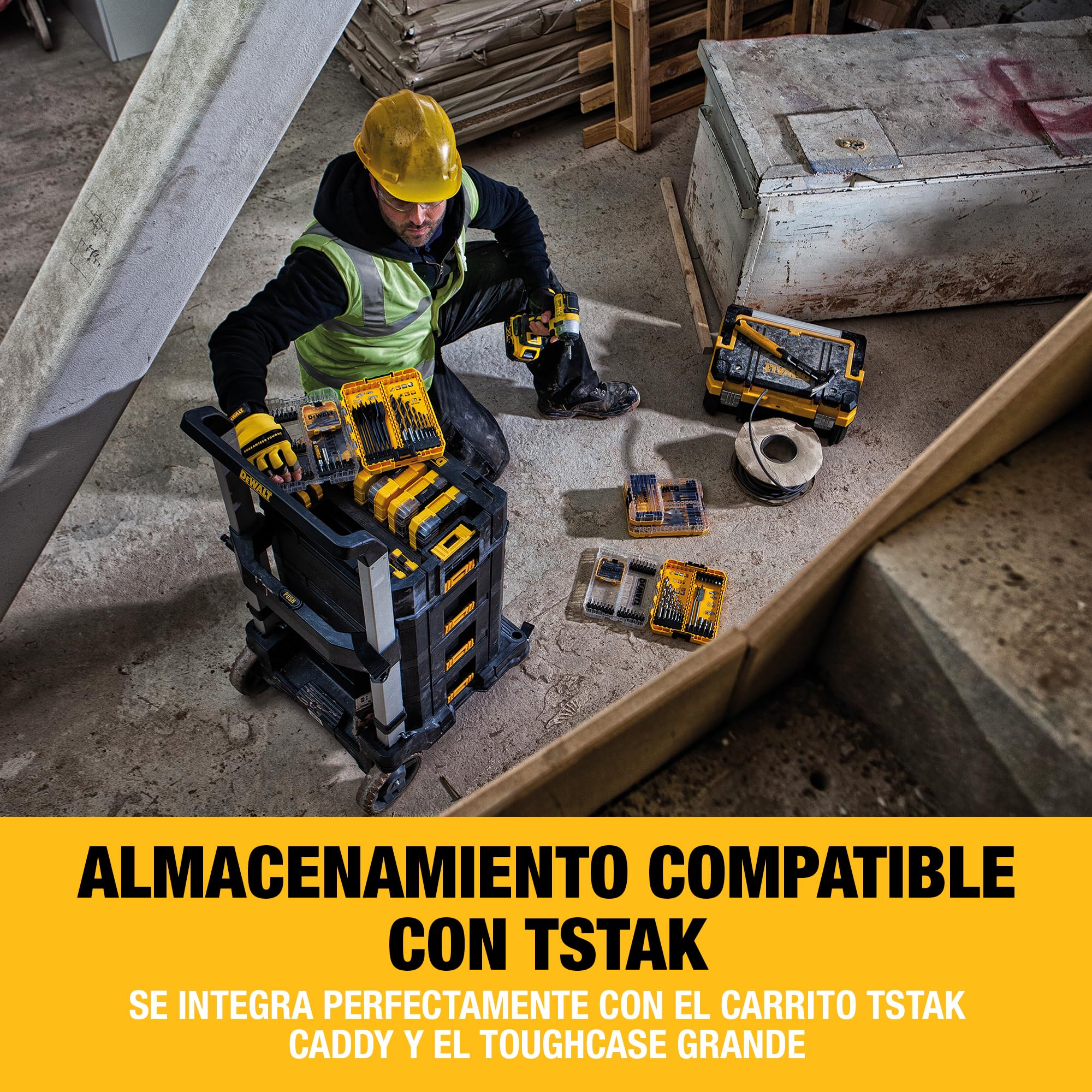 DEWALT Set de 40 Piezas para Atornillar en Estuche Compacto TOUGHCASE, DT70702