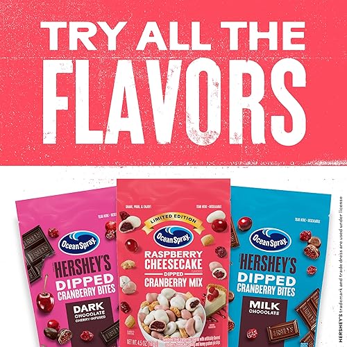 Vista 15 de Ocean Spray Yogur griego cubierto Craisins, sabor a yogur griego, arándanos cubiertos, frutas secas, bolsa de 5 onzas