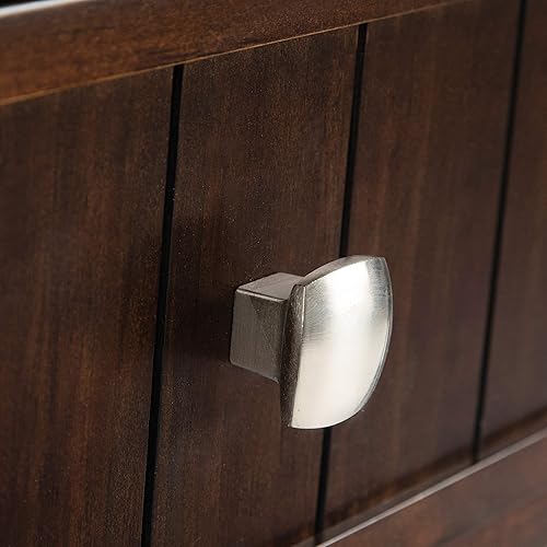 Miniatura 145 de Mesa auxiliar Acadian de Simpli Home, Madera Negro -,Marrón castaño,Azul costero envejecido,Distressed Grey,Casa de campo café,casa de campo