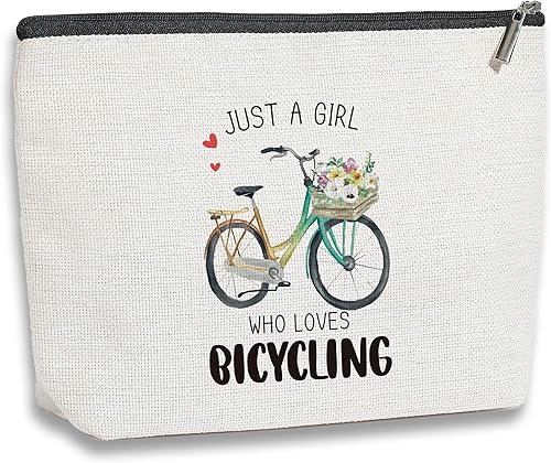 Bolsa de maquillaje para bicicleta regalos de ciclismo para mujeres ciclista atleta accesorios de bicicleta para adolescentes cumpleaños Navidad