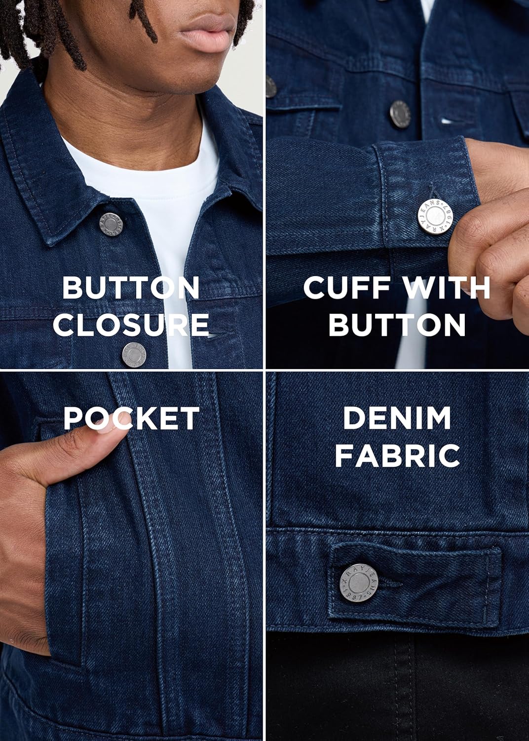 X RAY Jaqueta jeans masculina lavada, rasgada, desgastada, flexível, elástica, casual, caminhoneiro, jaqueta jeans em promoção! Veja a oferta e mais achadinhos de Jaquetas & Casacos 5 Hoje é o melhor dia para comprar X RAY Jaqueta jeans masculina lavada, rasgada, desgastada, flexível, elástica, casual, caminhoneiro, jaqueta jeans com aquele preço maroto! Promoção! Aproveite a oferta! 5