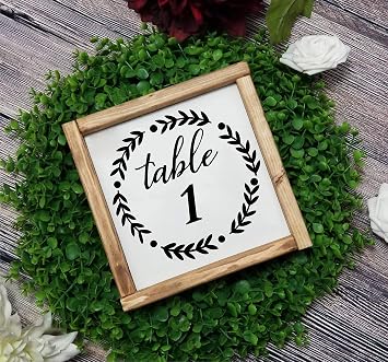 Wedding Table Number 1-24 Decal Sticker no Framed Laurel Wreath Decal Reception Wall Stickers for Party Decoration YB289 Black
