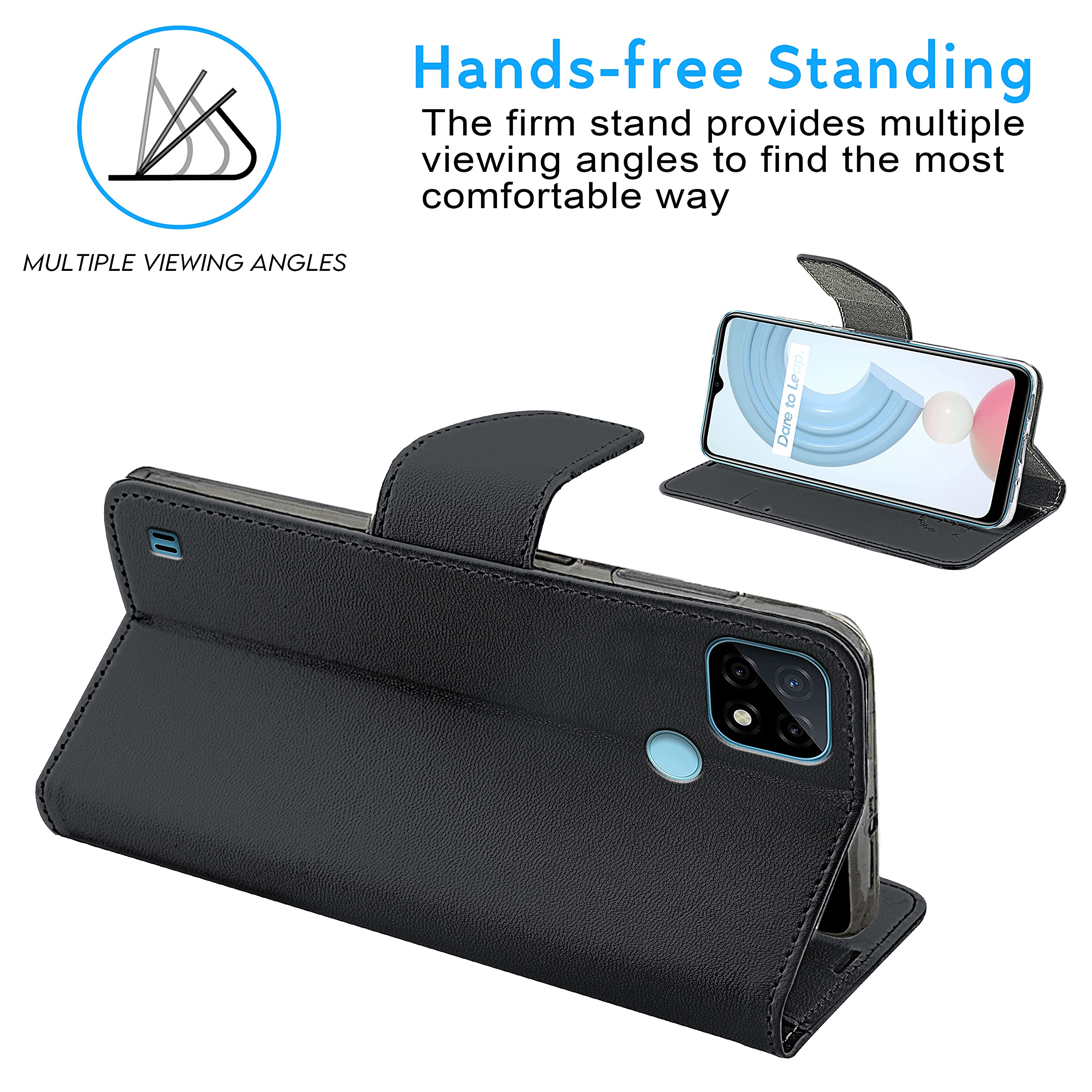 N NEWTOP Cover Compatibile per Realme 6 / 6S, HQ Lateral Custodia Libro