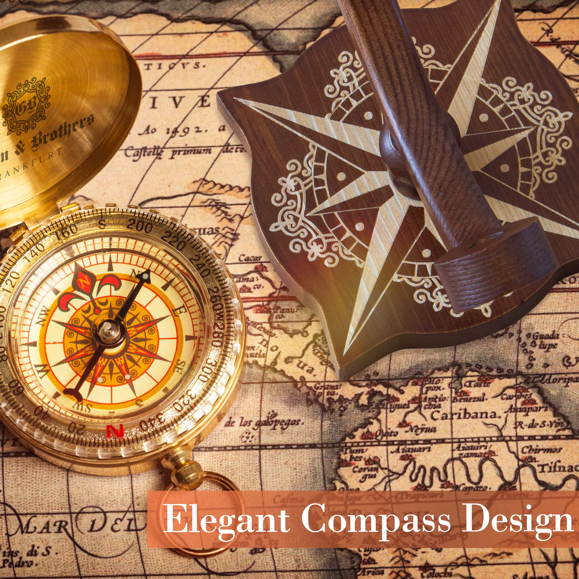 Caraffa Per Whisky Grimm & Brothers - 850ml Con Bussola Legno, Accessorio Per Whisky, Regalo Elegante - Foto 12