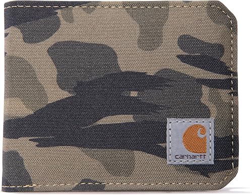 Carhartt Bifold y Passcase para hombre, carteras plegables duraderas, disponibles en estilos de cuero y lona