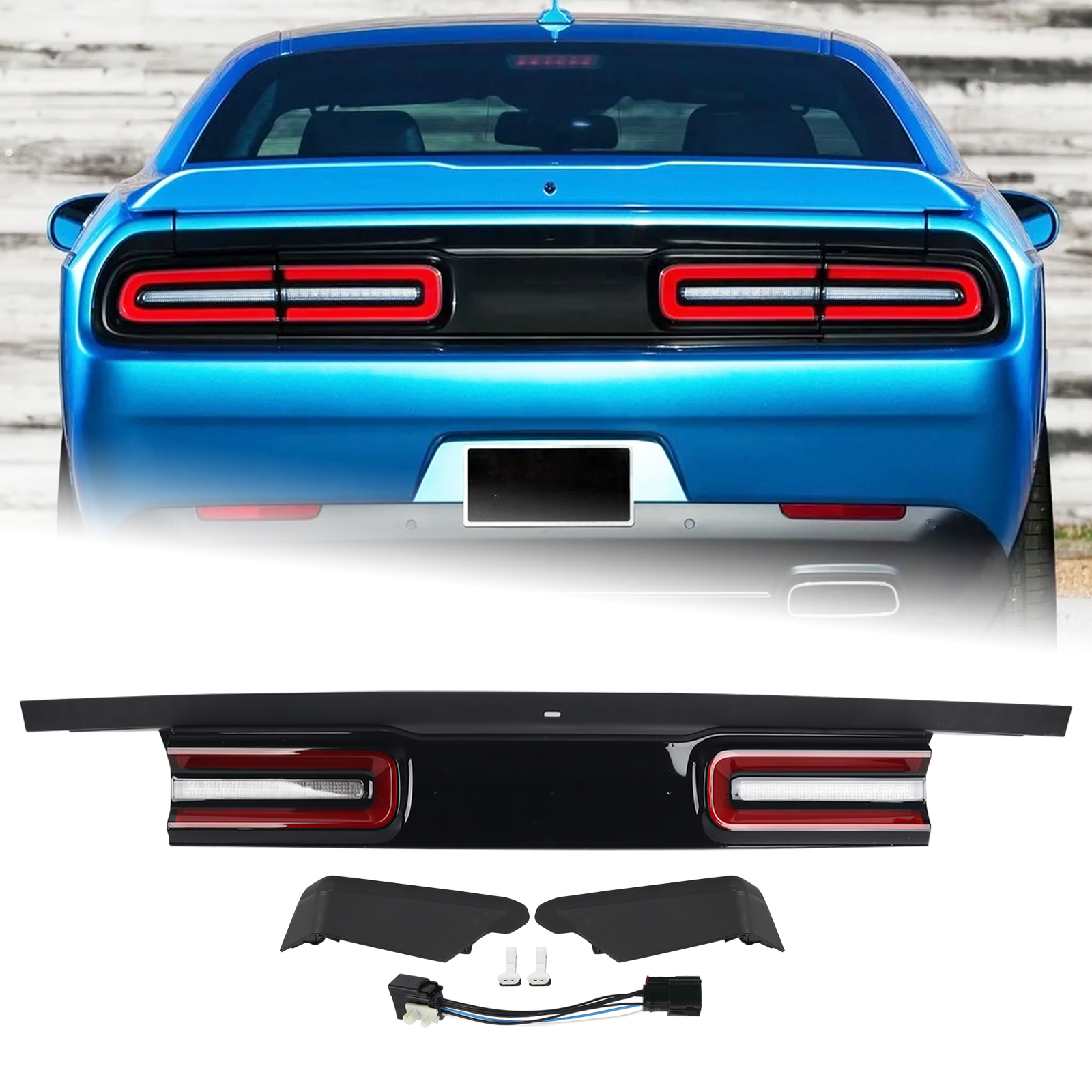 KAMDKI LED Liftgate Center Tail light Fit for 2015-2023 Dodge
