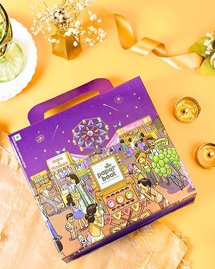 Festive Delight Fruit Drinks Gift Box Pack of 5 | Festive Gift Box with Fruit Juice Based Drinks| Fruit Drinks Gift Hamper|Aam Ras, Chilli Guava and Jaljeera, Low Sugar Anar, Aam Panna