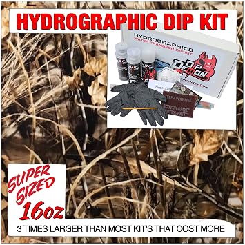 Hydrographic Dip Kit Grasslands Camouflage Camo 16oz dip Demon Hydro dip Dipping