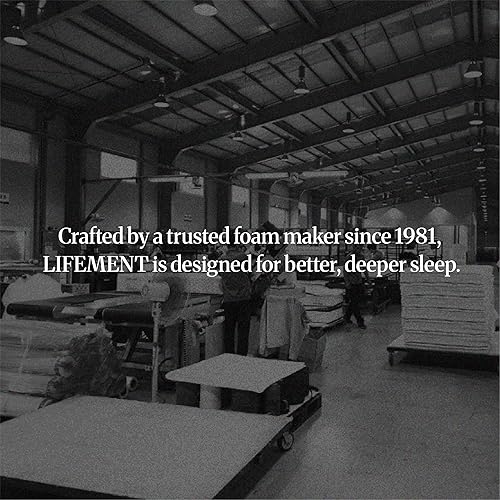 Miniatura 5 de LIFEMENT Basic Queen - Colchón de espuma viscoelástica con infusión de gel refrescante en una caja, cama de firmeza media, sin fibra de vidrio,