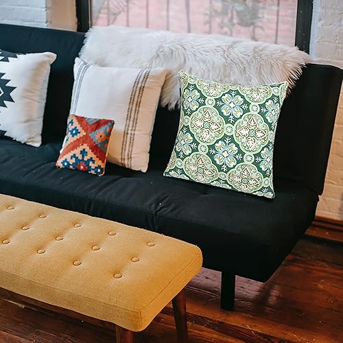 Miniatura 6 de Juego de 2 fundas de almohada para exteriores, solo sin relleno. Paquete de 2 fundas de almohada cuadradas, decorativas, impermeables, modernas,