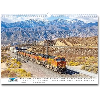 鉄道　カレンダー Amazon | 鉄道カレンダー 2024年 アメリカの鉄道 DIN A3形式