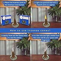 Vista 95 de TRUMIRI Copal Incense Cones - Total 20 Cone Incense - Dual Pack of 10 Insence Cones - Incense Cones Scented - Cone Incense Scents - Insense Cones