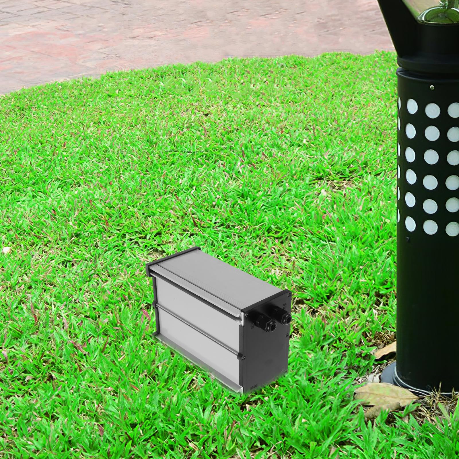 Boîtier Étanche de Rangement pour Batterie Lithium avec Couvercle, Boîtier Robuste en Plastique Argenté pour Stockage D’énergie Solaire, Organiseur Compact pour Éclairage