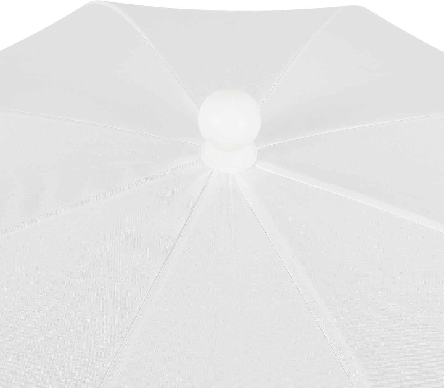 JONATHAN Y UMB1004D Horizon 6.5 ft. Classic MidCentury Scalloped Fringe Market Beach Umbrella with Push-Button Tilt, Wind Vent and UV Protection, and Matching Carry Bag in White/Black, White Pole - Image 8