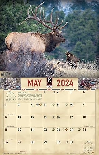 Miniatura 3 de The KING Company-Monster Calendars - Calendario de pared 2024 de la serie Signature de Monster Bucks & Bulls de 16 meses, tamaño XL, 14 x 22