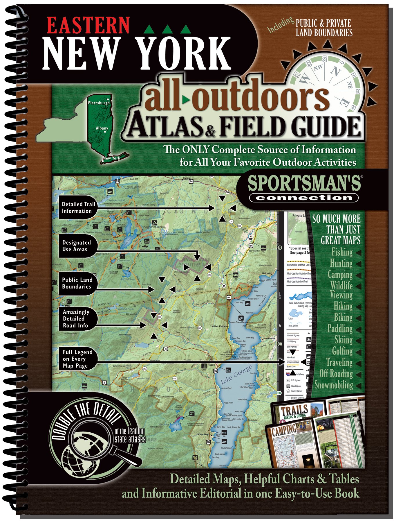 Sportsmans Connection Eastern New York All Outdoor Atlas Spiral-bound – September 1, 2016