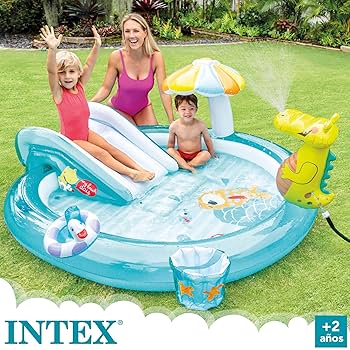 装飾品 Amazon.co.jp: INTEX 57165 Round Multi-Color Gator Play