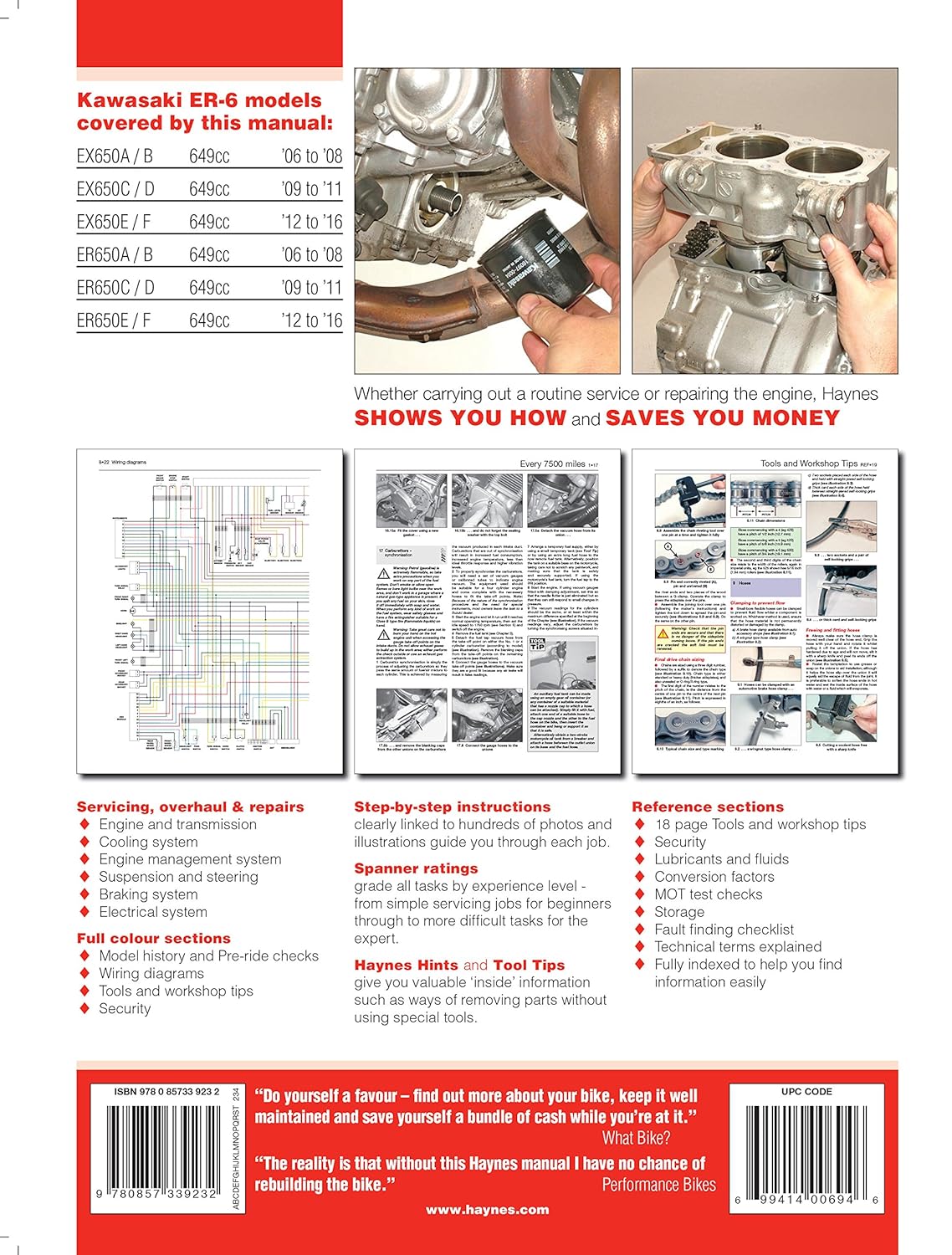 Kawasaki EX650 & ER650, '06-'16 (Haynes Powersport)      Paperback – February 25, 2020