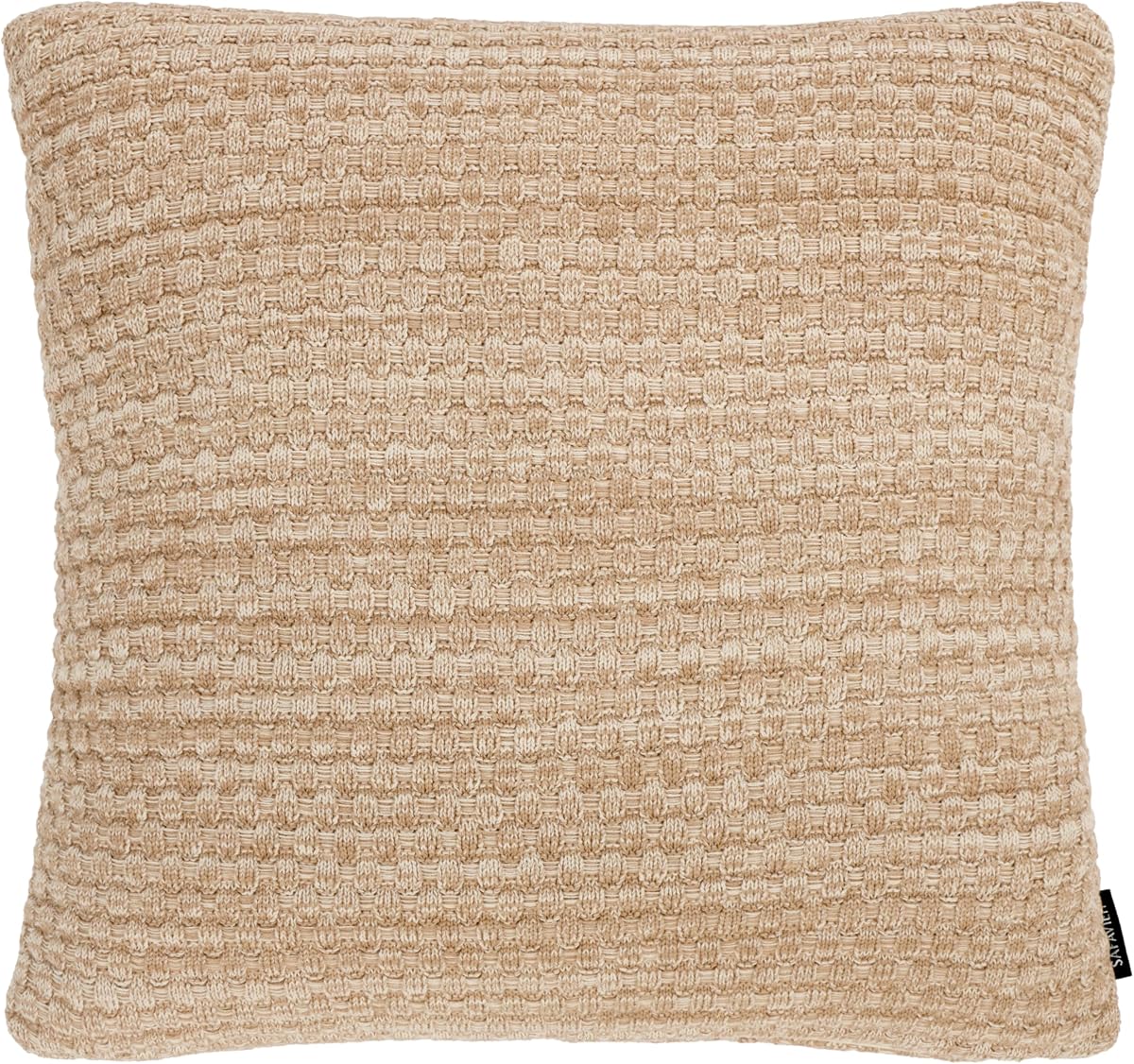 SAFAVIEH Home Collection Rave - Almohada decorativa con inserto, color natural y beige, 18.0 in, cuadrada, de algodón, para sofá o cama