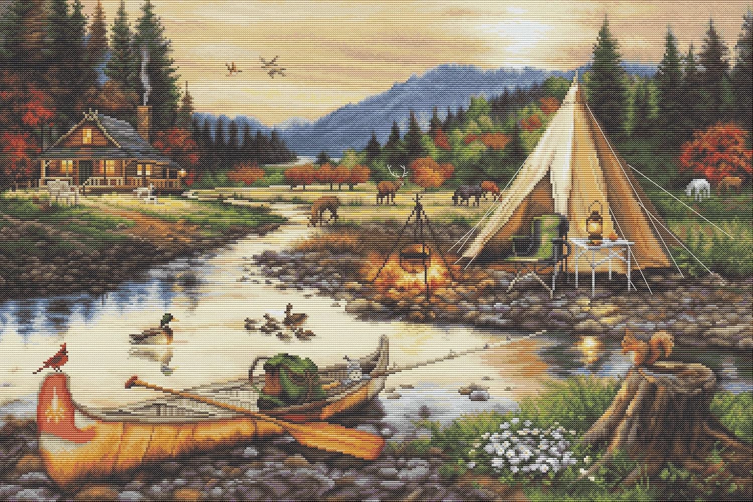 Cross Stitch Kit Luca-S Gold - Gold Creek, B2409