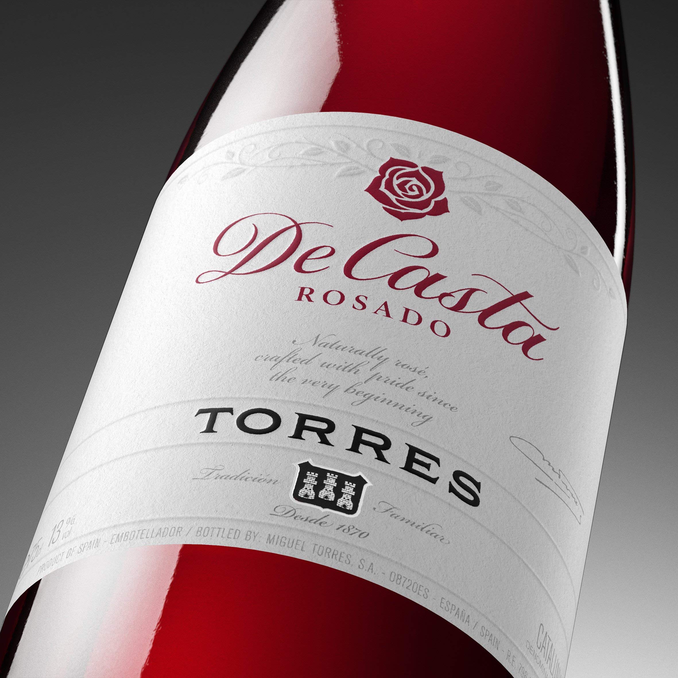 De Casta, Vino Rosado - 6 botellas de 37.5 cl, Total: 2250 ml