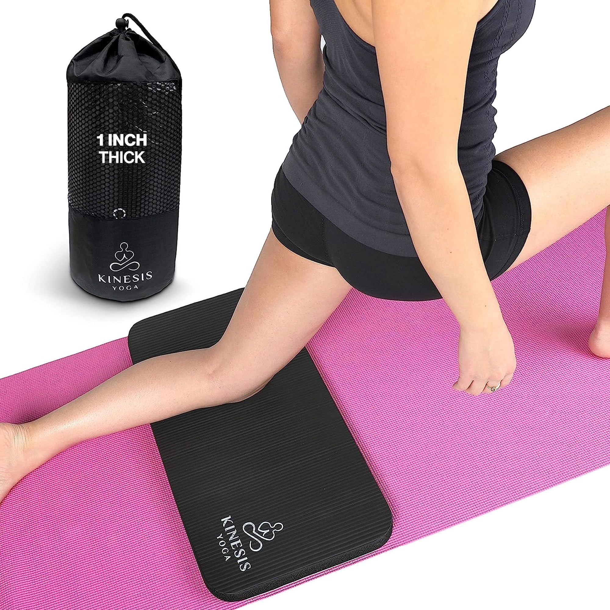 Yoga Mat, Classic Pro Yoga Mat TPE Eco Friendly Non Slip Fitness Exercise Mat with Carrying Strap-Workout Mat for Yoga, Pilates and Gymnastics 183 x 61 x 0.6CM (Orange)