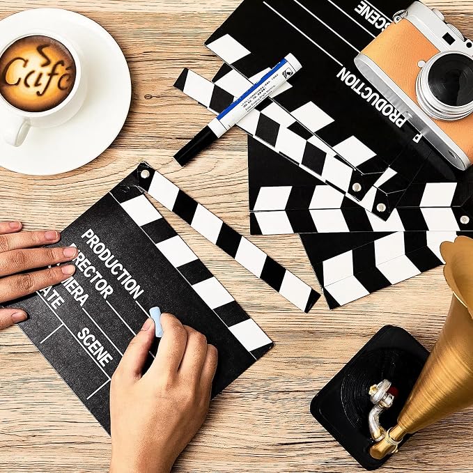 Claqueta de cine Movie Film Clap Board 40 piezas 7 x 8 pulgadas miniatura 6