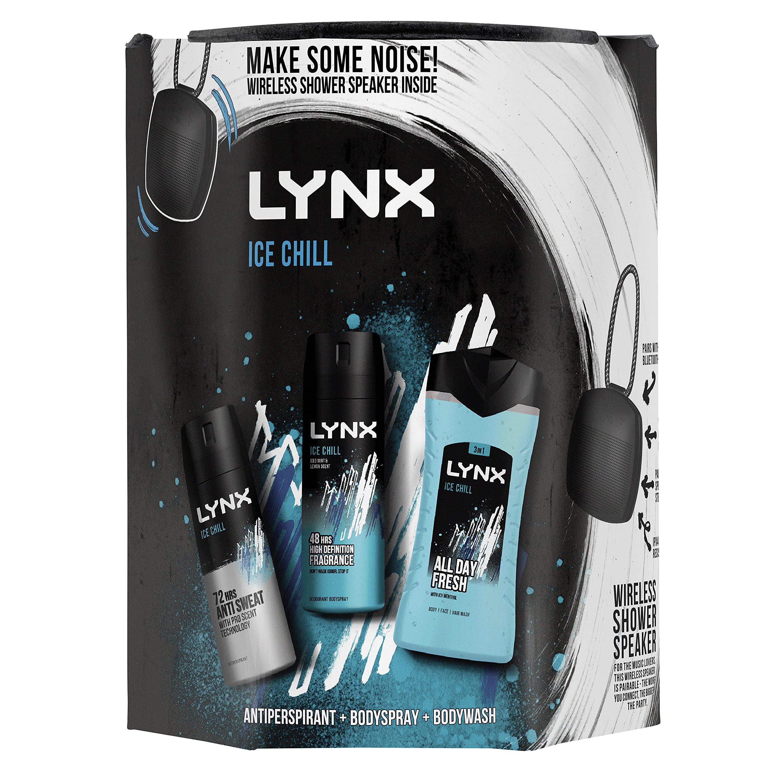 LYNX Ice Chill Trio Body Spray, Shower Gel and AntiPerspirant