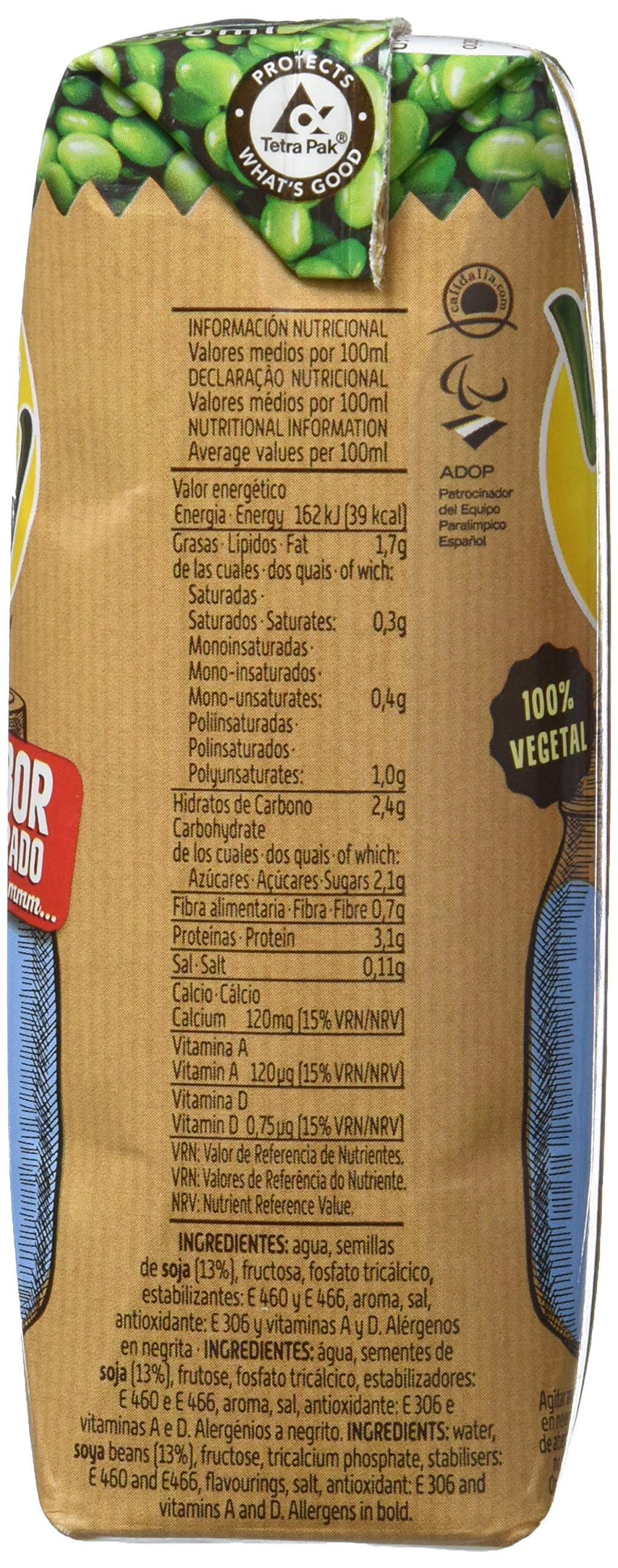 Vivesoy Bebida de Soja - Paquete de 3 x 250 ml - Total: 750 ml - [Pack de 7]