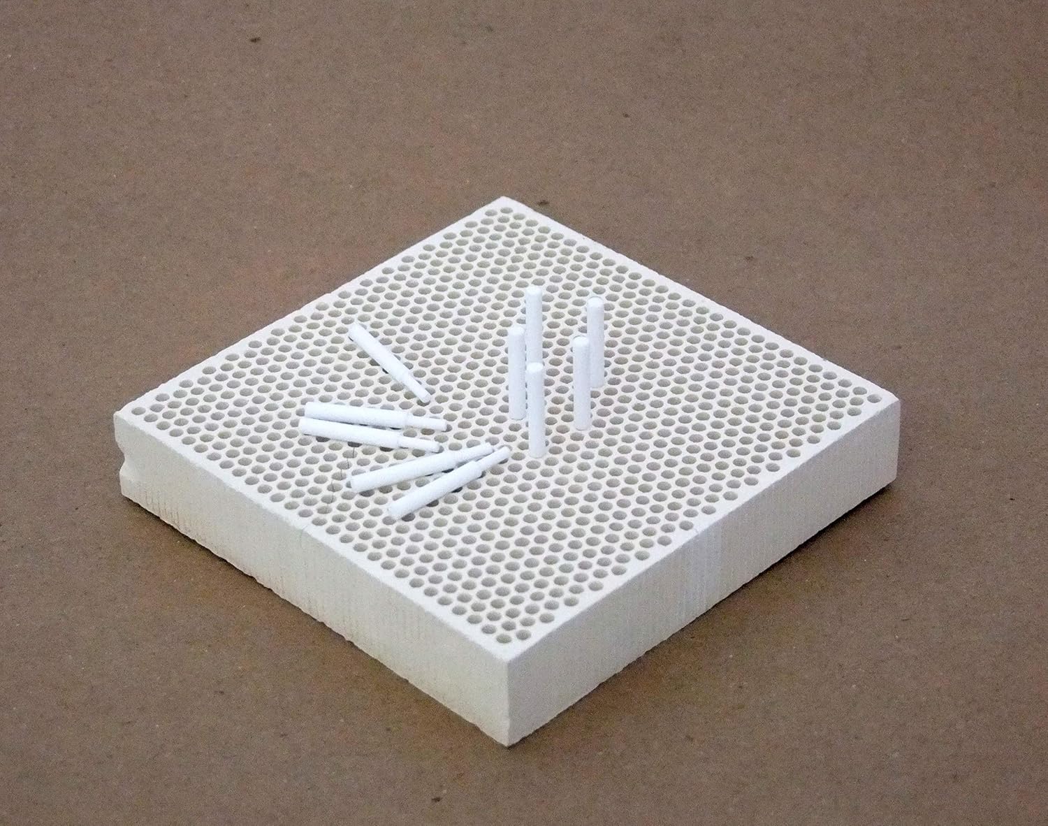 Honeycomb Ceramic Soldering Block 4 by 4 Inch with Pins