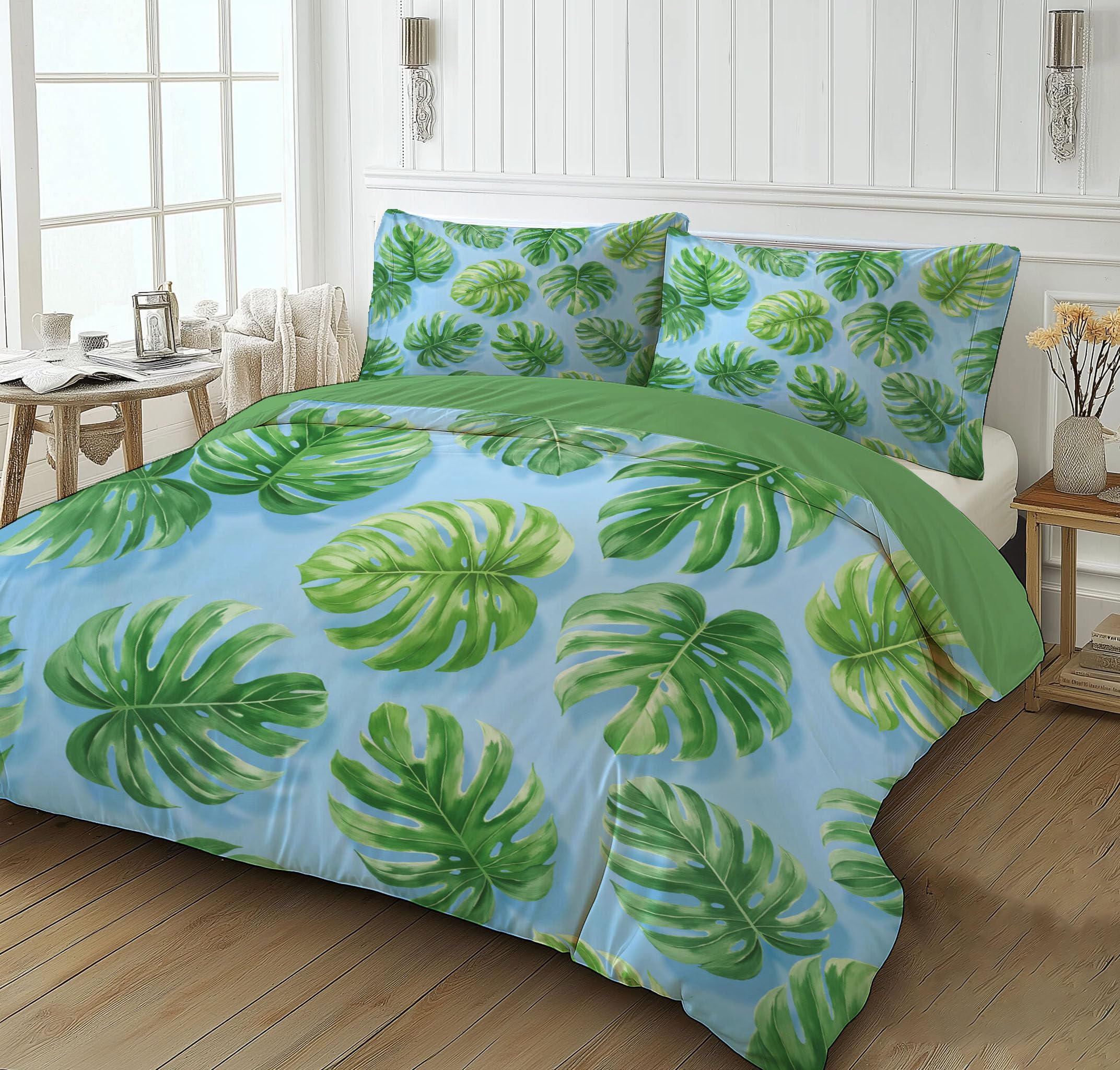 Parure de lit tropicale 200x200 en coton pour transformer votre chambre en oasis de fraîcheur