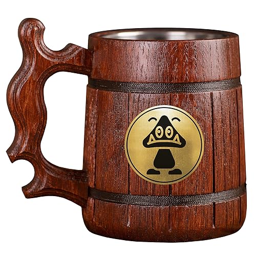 Goomba Beer Stein, Personalized Super Smash Bros Wooden Beer Mug, Custom Beer Stein