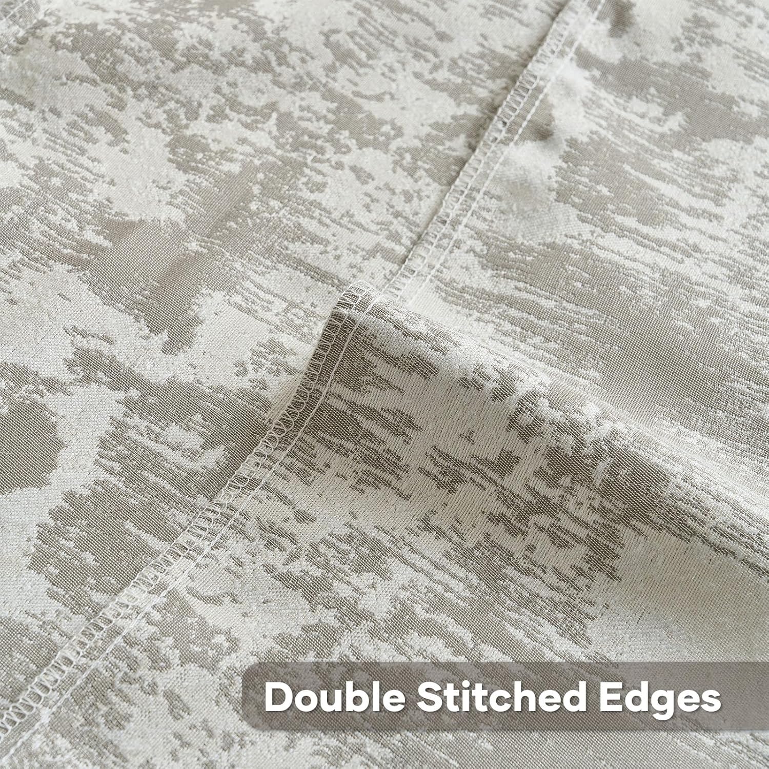 FUTEI Grey White Decorative Throw Pillow Covers 18x18 Inch Set of 2,Jacquard Weave Cushion Case in Soft Faux Cashmere,Modern Home Decor for Couch Living Room - Image 4