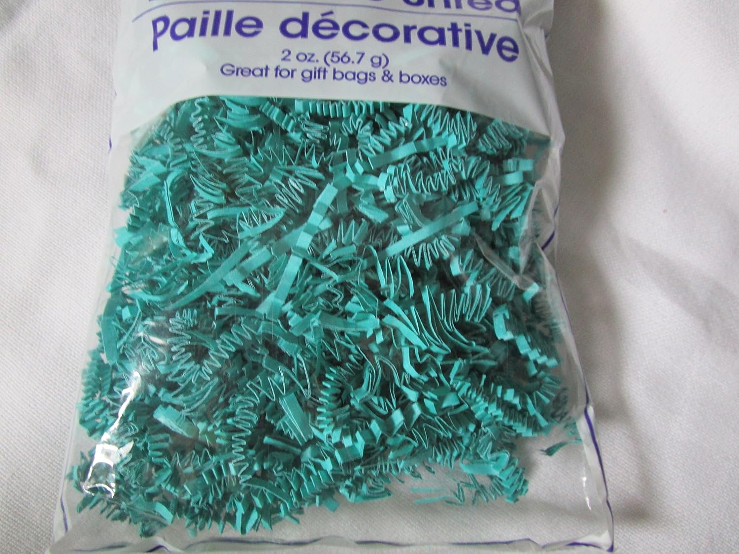 Crinkled Shredded Gift Basket Filler Paper, Teal Gift Shred
