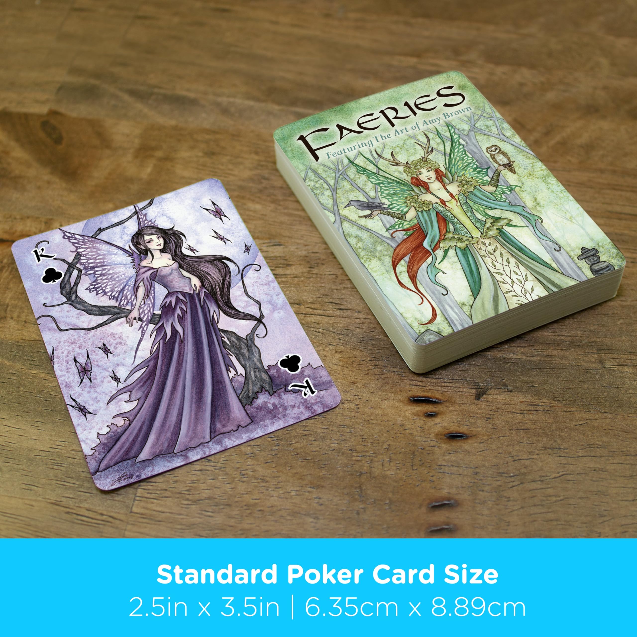 AQUARIUS Amy Brown Faeries - Mazzo di carte a tema fatine per il tuo gioco di carte preferito, con licenza ufficiale Amy Brown Faeries Merchandise e oggetti da collezione
