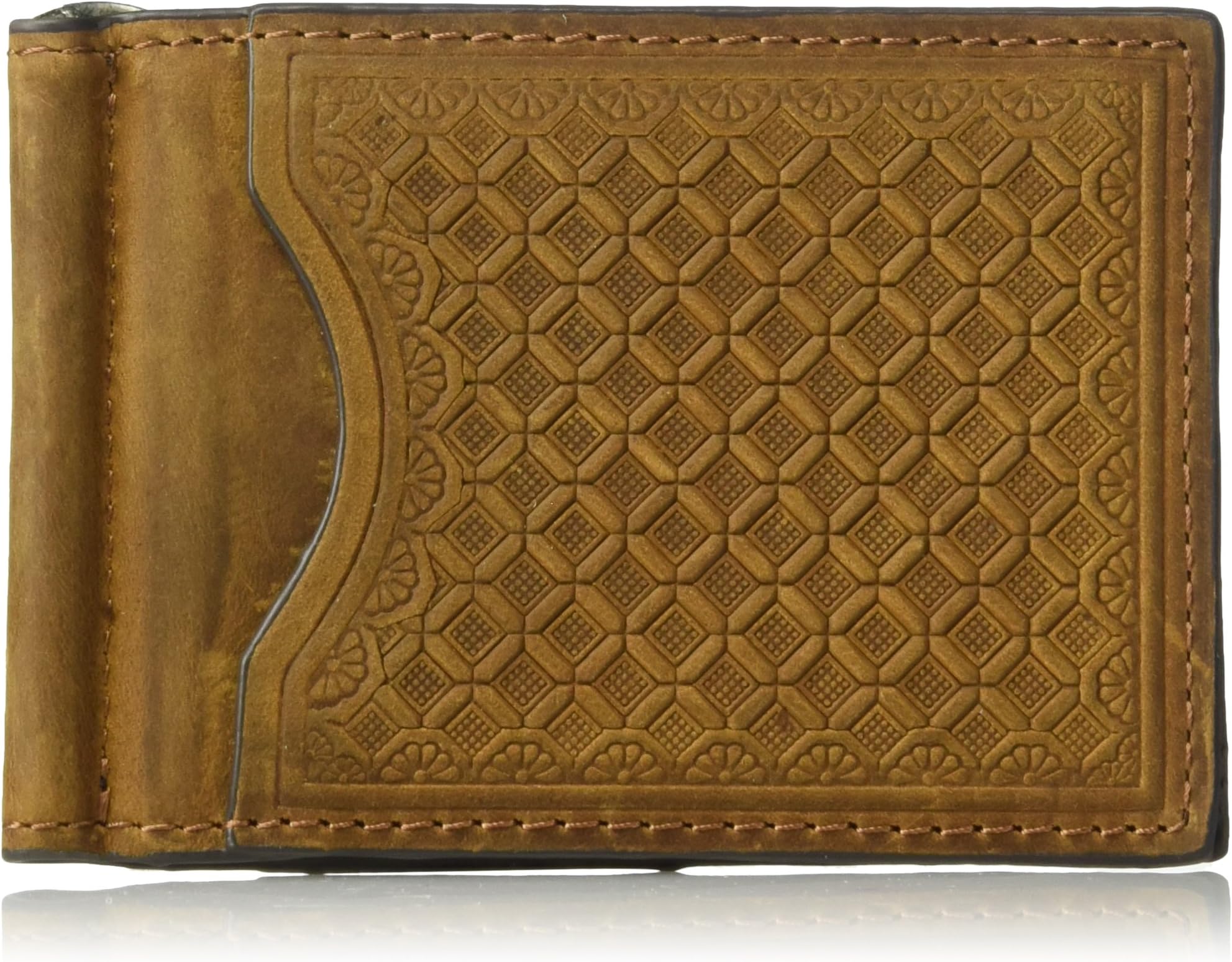 Nocona Boots Men's Nocona Distressed Basket in Money Wallet, Brown