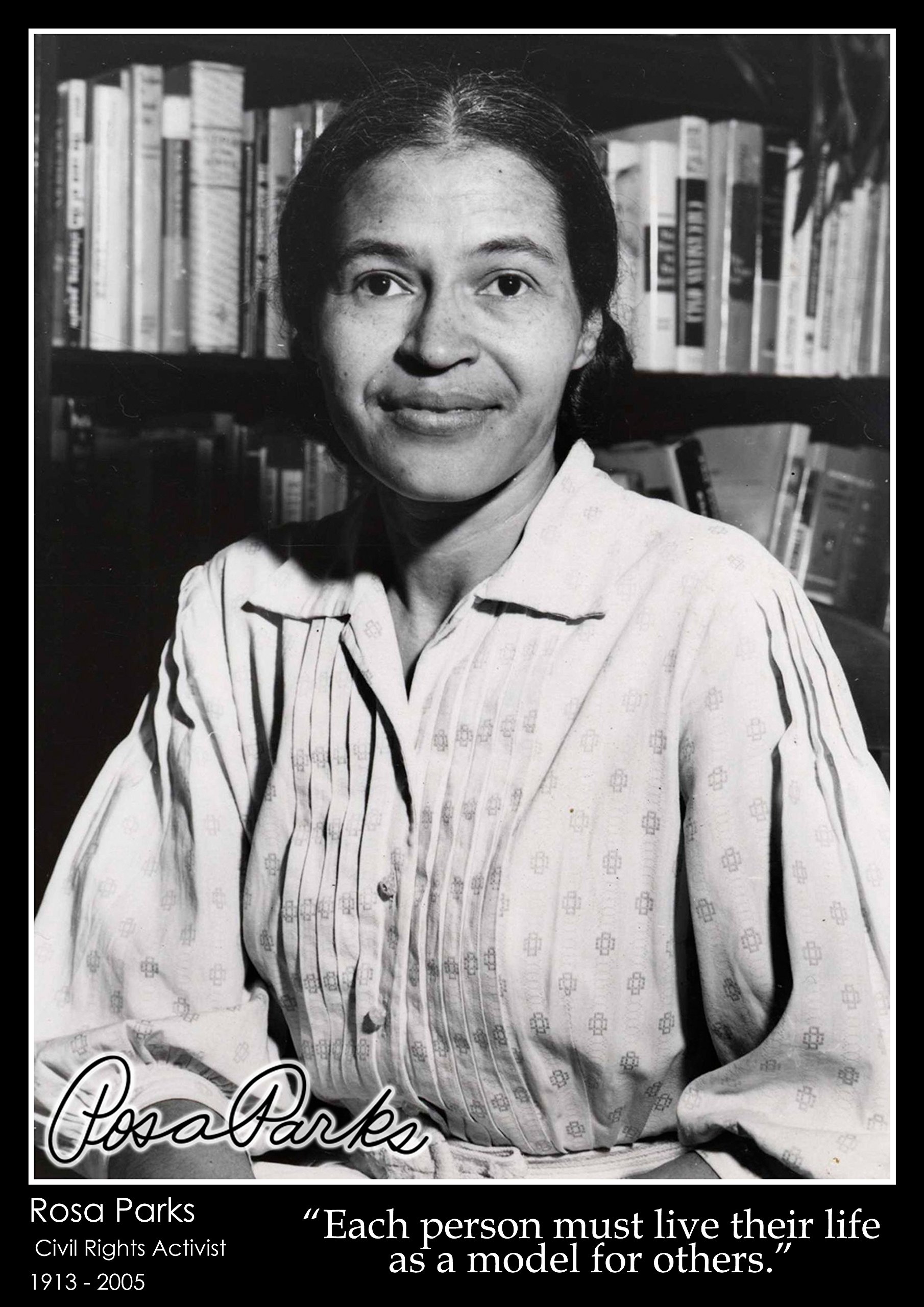 Tiger Moon The Tiger Moon Trading Company Ltd Rosa Parks - Inspirational Quote Poster - A2 Size - 42 x 59.4 cm - Paper Laminated