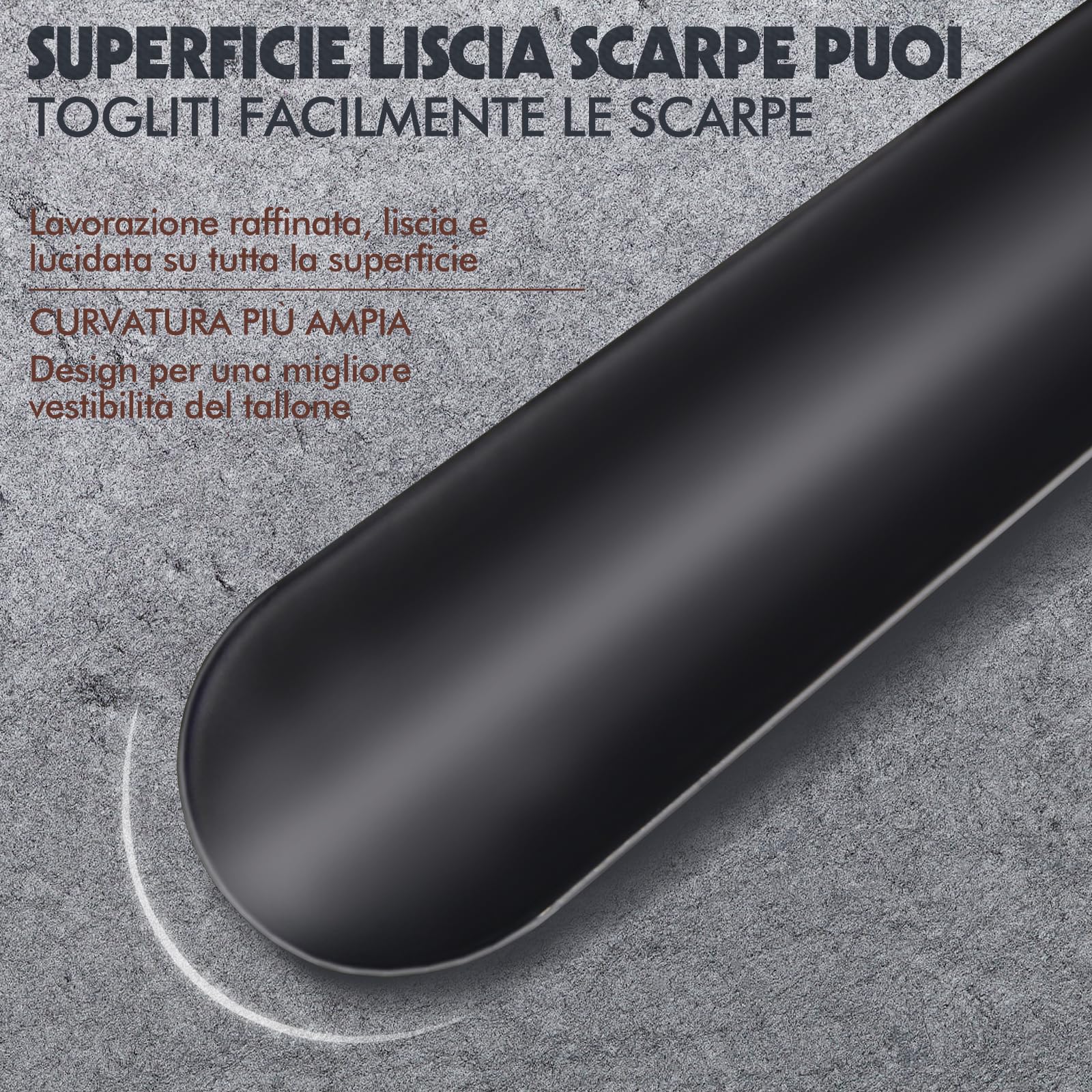 ZOMAKE Calzascarpe Lungo, 42cm Calza Scarpe Metallo, Calzante per Scarpe Facile Da Usare, Shoe Horn per Uomini Donne Anziani